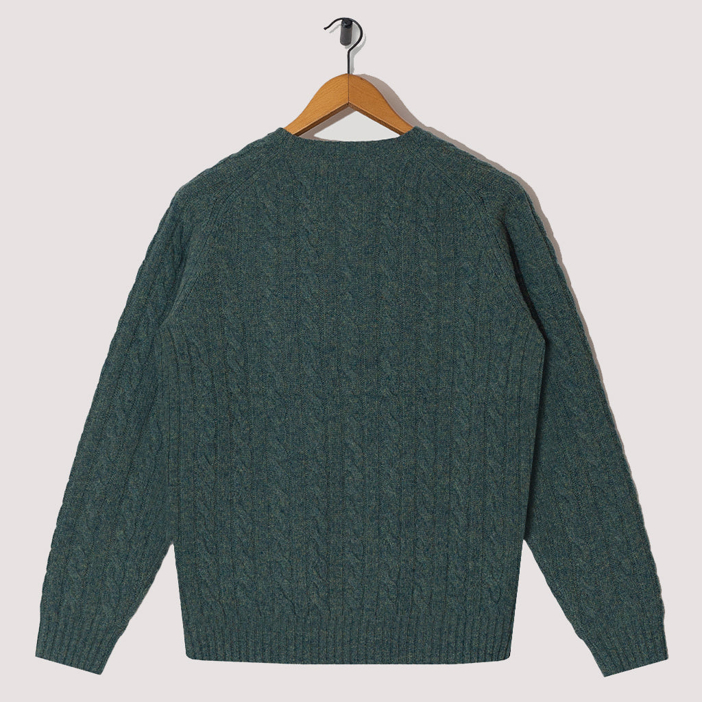 Cable Crew Neck Knit - Blue