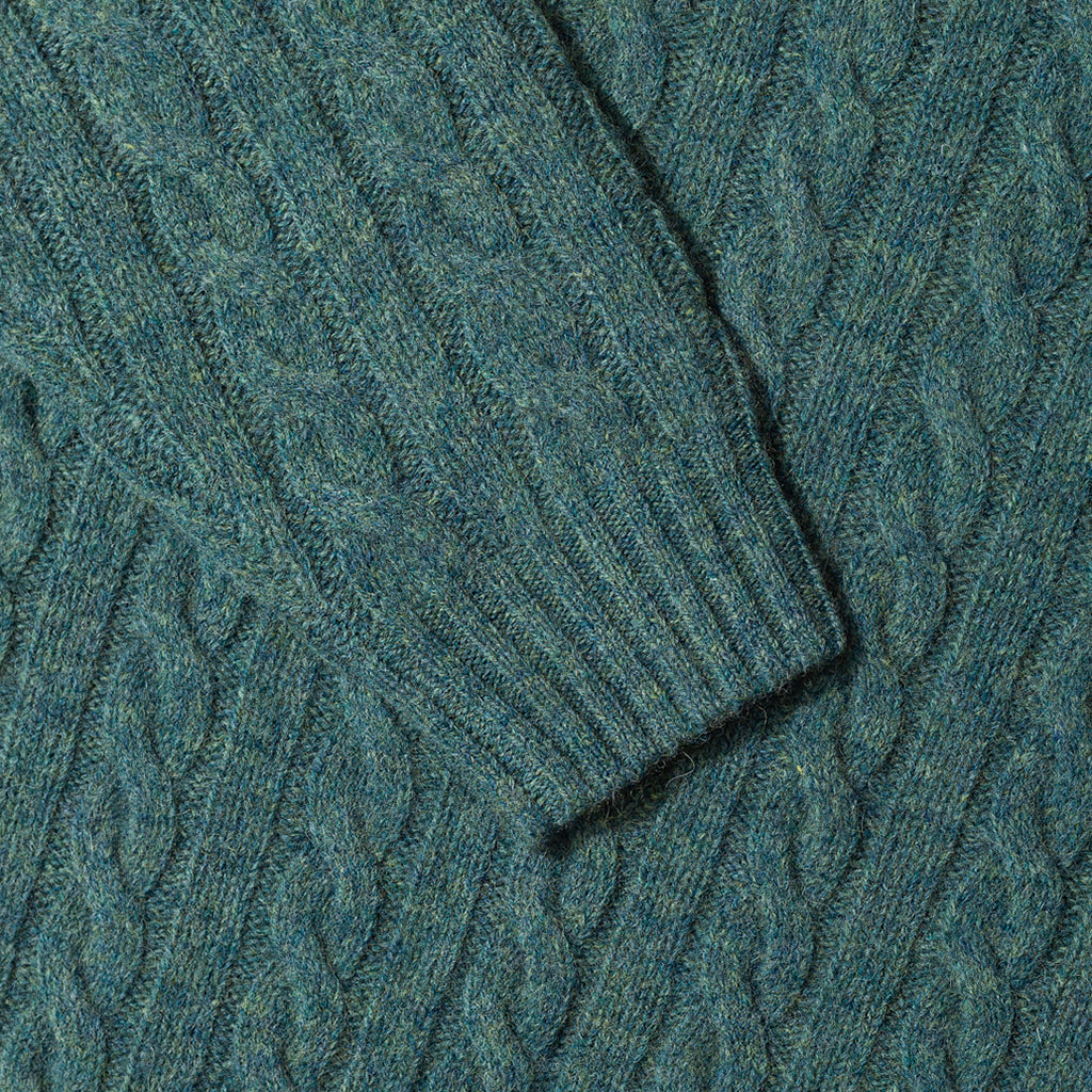 Cable Crew Neck Knit - Blue