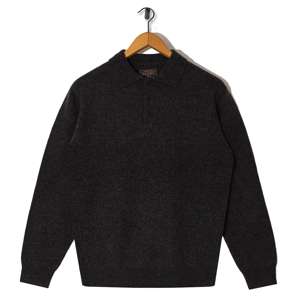 9G Knit Polo - Charcoal