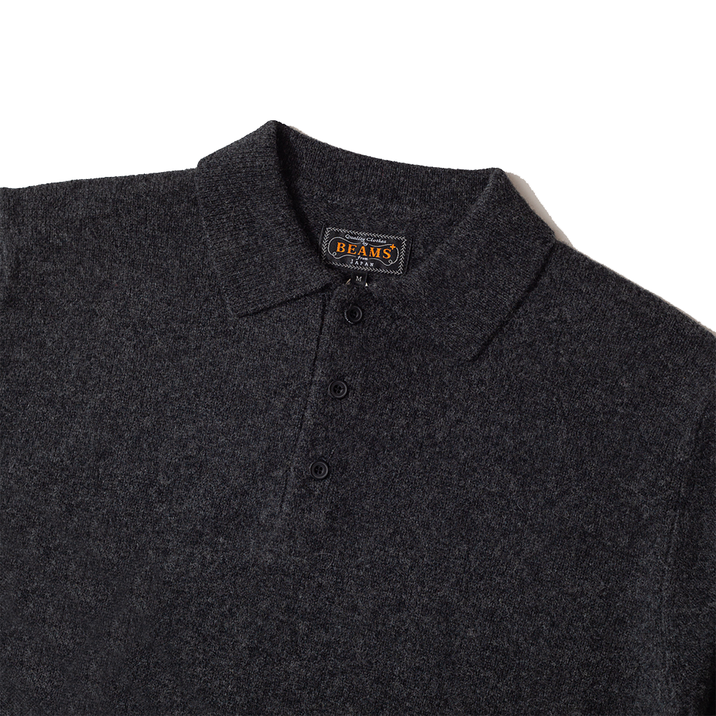 9G Knit Polo - Charcoal