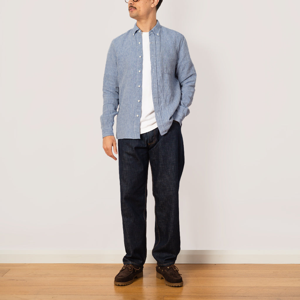 Linen Chambray Shirt - Blue