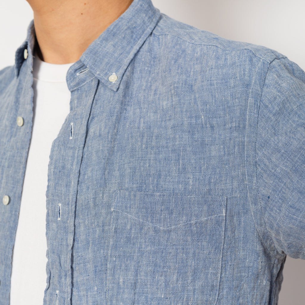 Linen Chambray Shirt - Blue