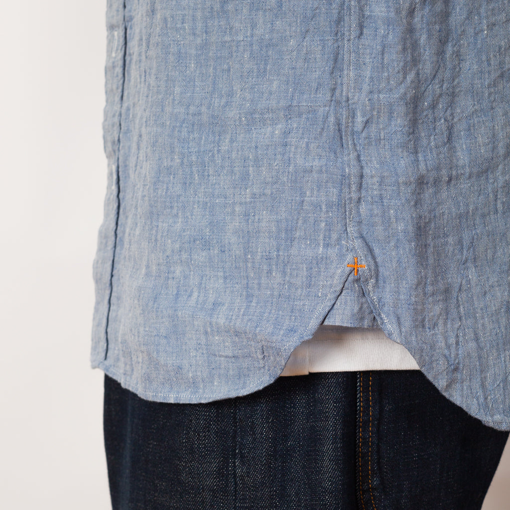 Linen Chambray Shirt - Blue