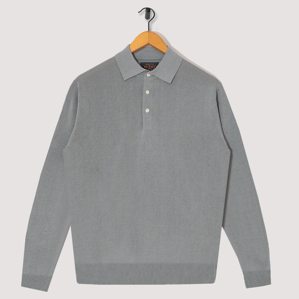 Knit Polo 12G - Ice Blue