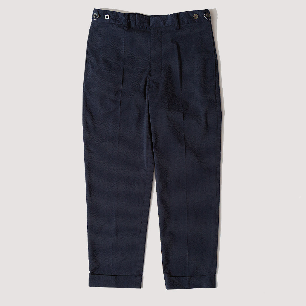 Seersucker Ivy Trousers - Navy