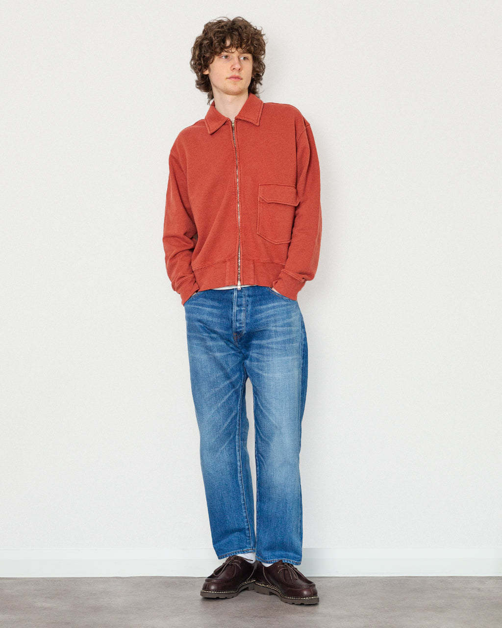 Fynshav Cotton Linen Loopback Jacket - Cowhide
