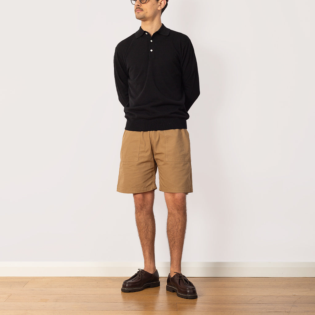 Knit Polo 12G - Black