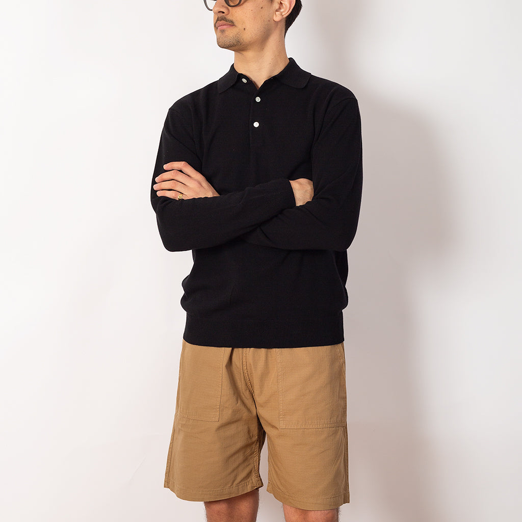 Knit Polo 12G - Black