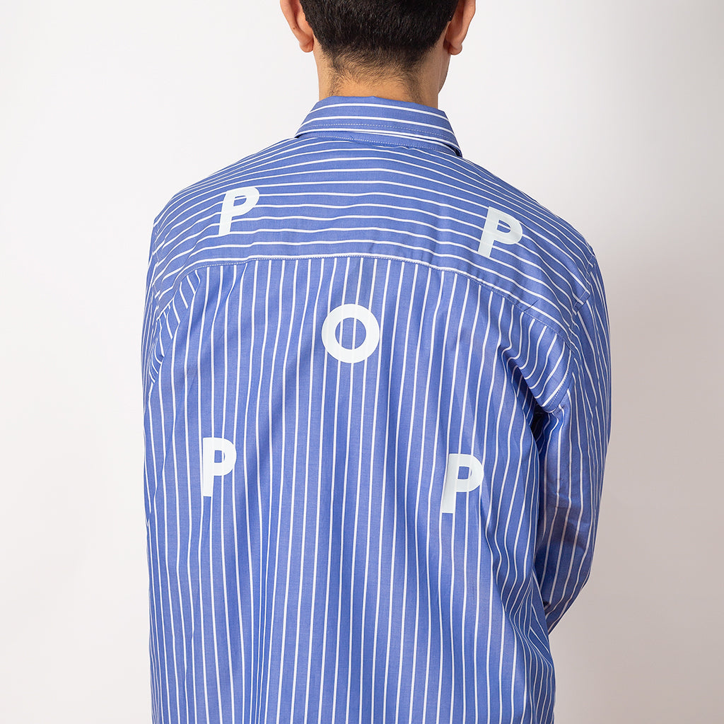 Logo Striped Shirt - Blue