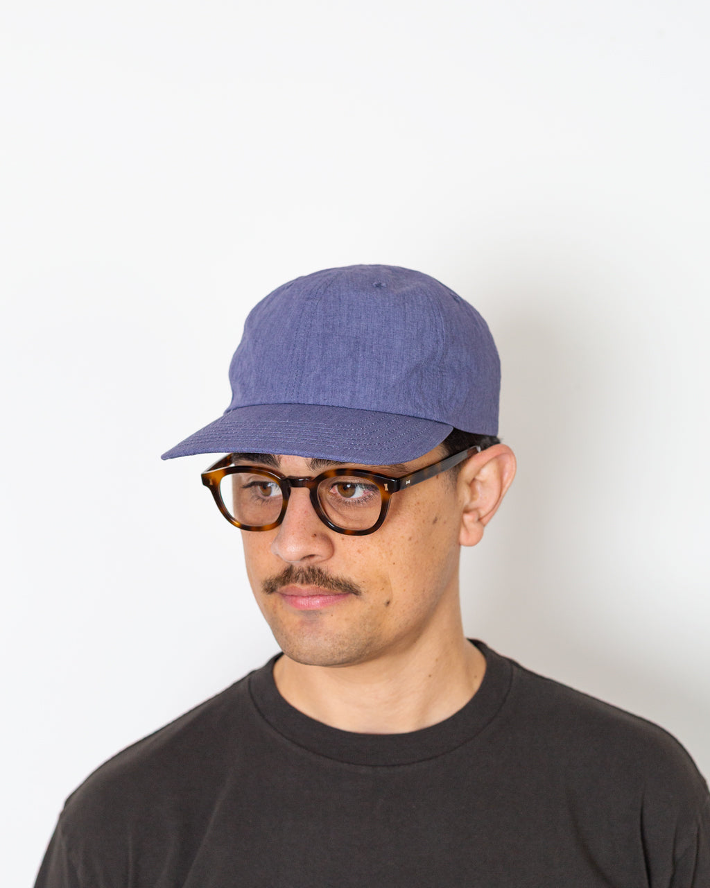 6 Panel Strap Back Cap - Blue