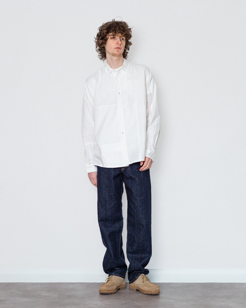 Cotton x Linen Patchwork KATMANDU Shirt 23' - White