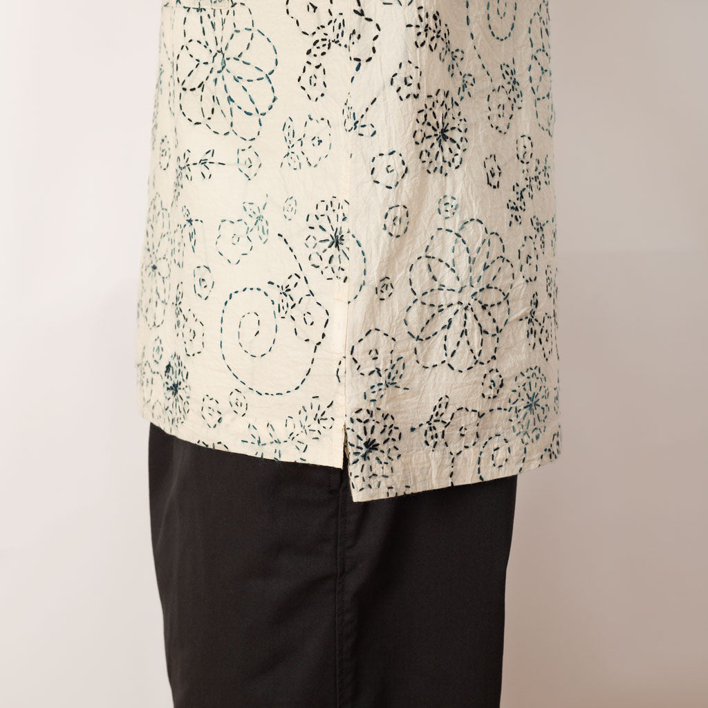 Camp Shirt - Ecru/Charcoal