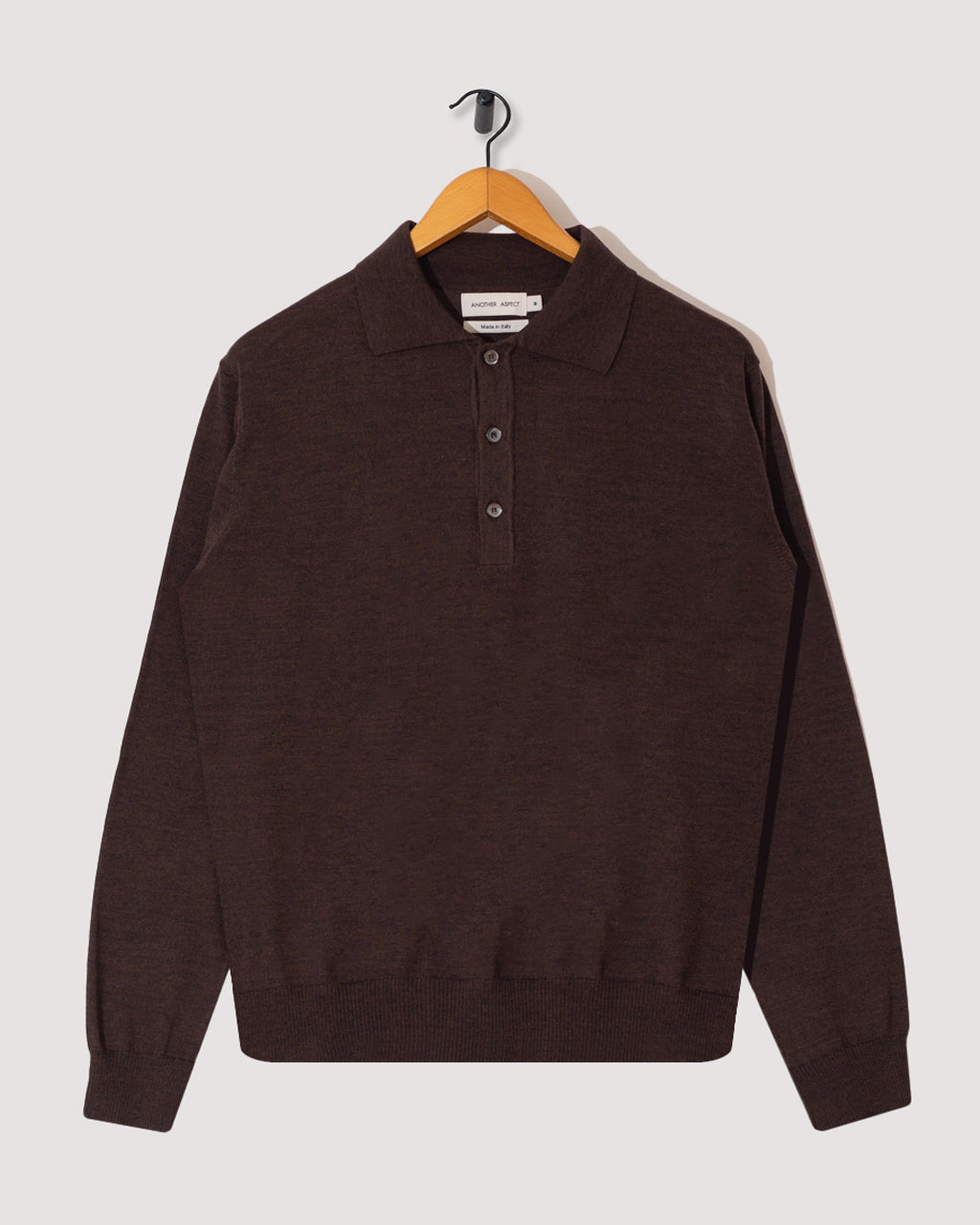 Another Polo Shirt 2.0 - Brown Melange | Another Aspect | Peggs & son.