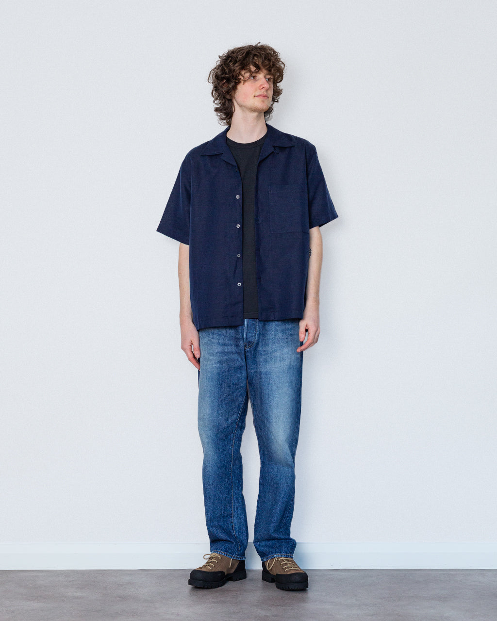 Camp Shirt - Navy Linen