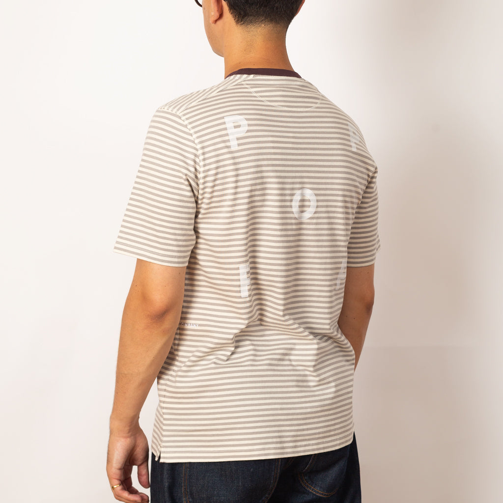 Striped Logo T-Shirt - Quarry