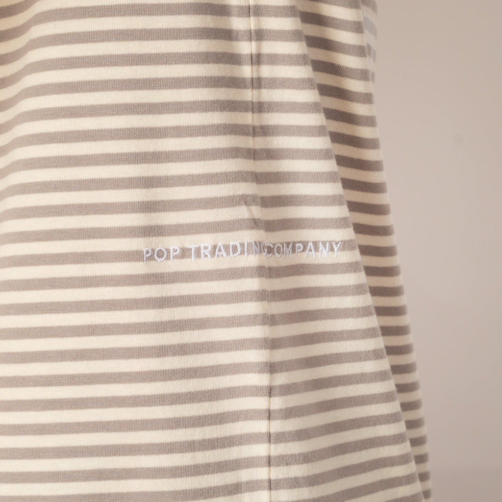 Striped Logo T-Shirt - Quarry