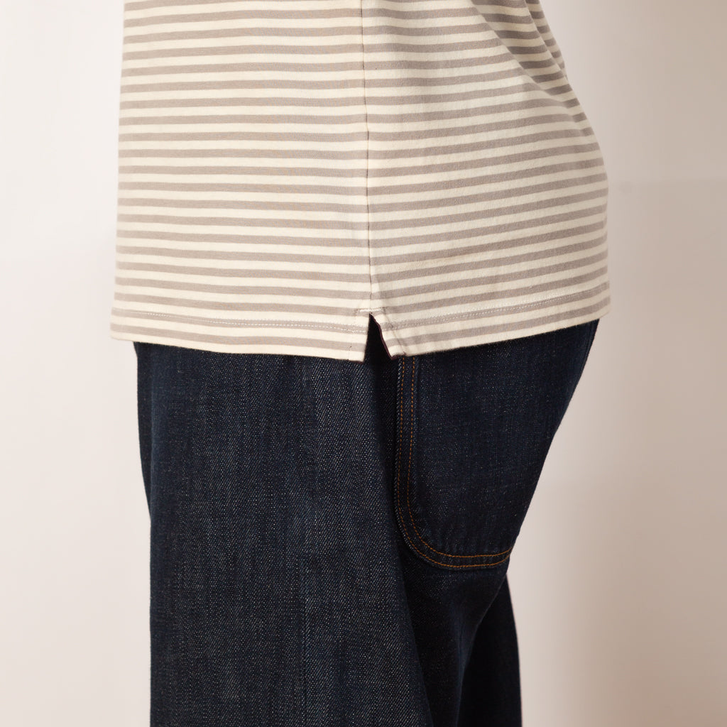 Striped Logo T-Shirt - Quarry