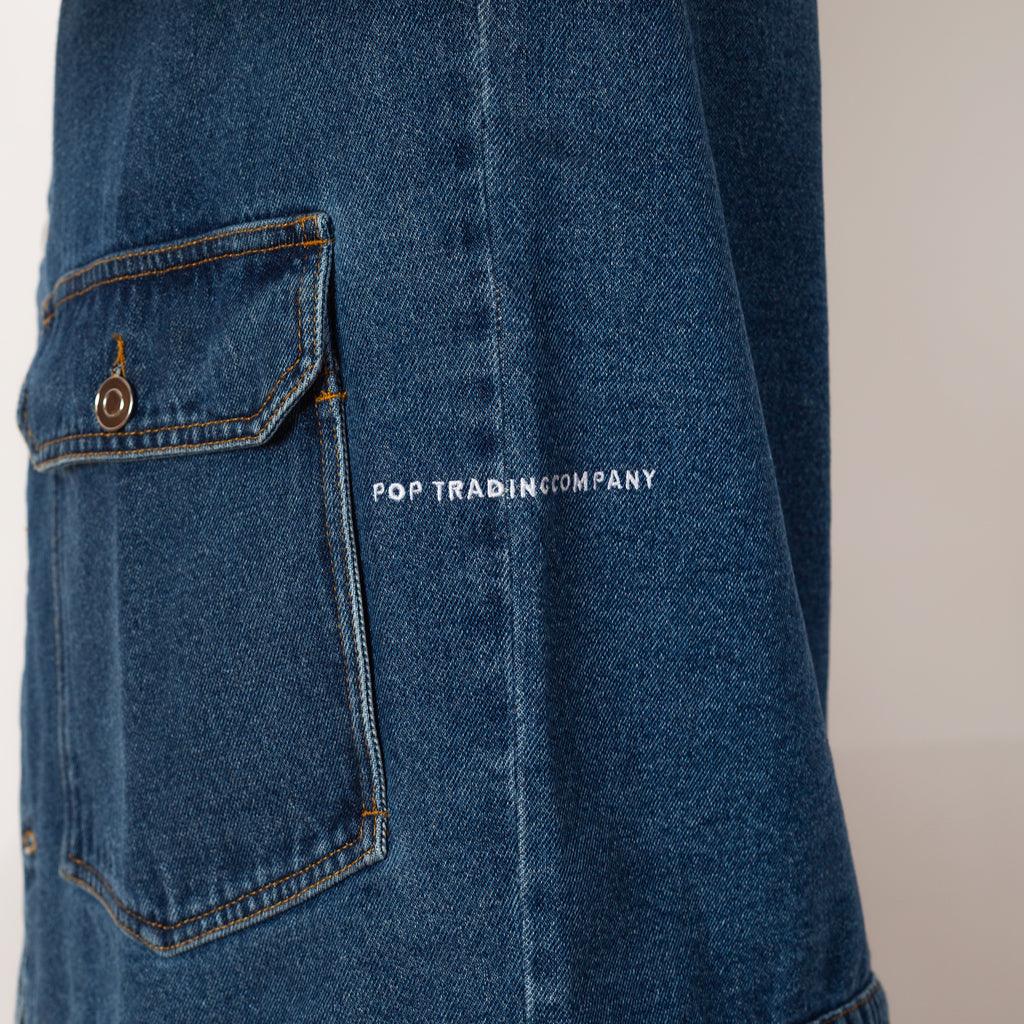 Full Button Denim Jacket - Rinsed Denim