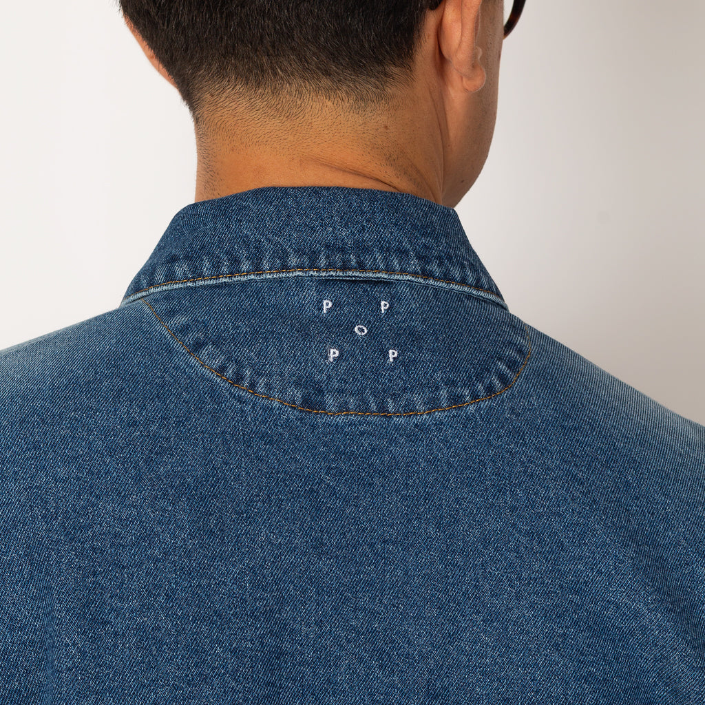 Full Button Denim Jacket - Rinsed Denim