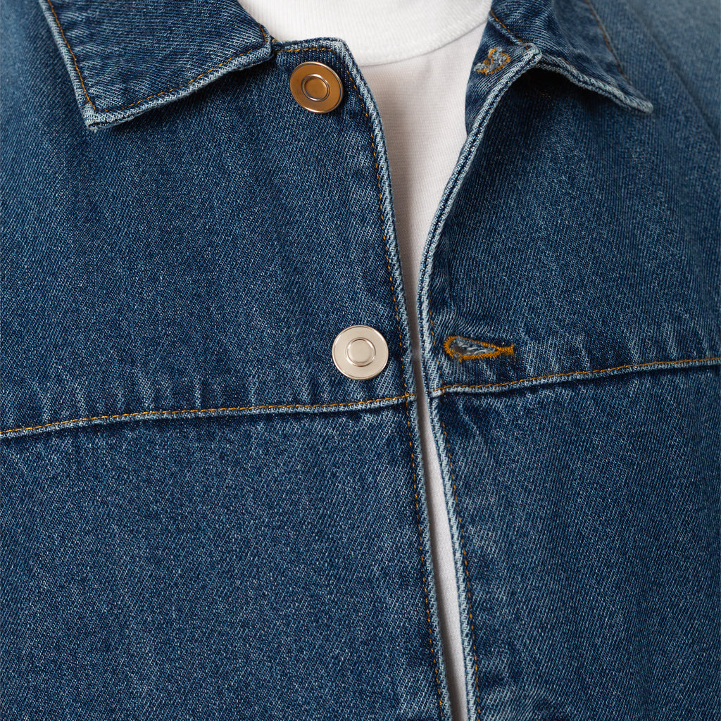 Full Button Denim Jacket - Rinsed Denim
