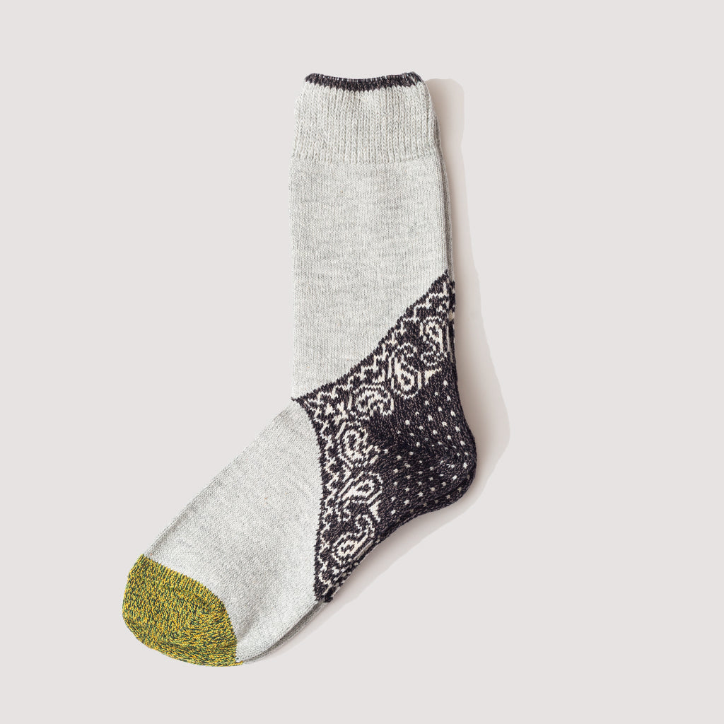 Paisley Bandana Socks - Black
