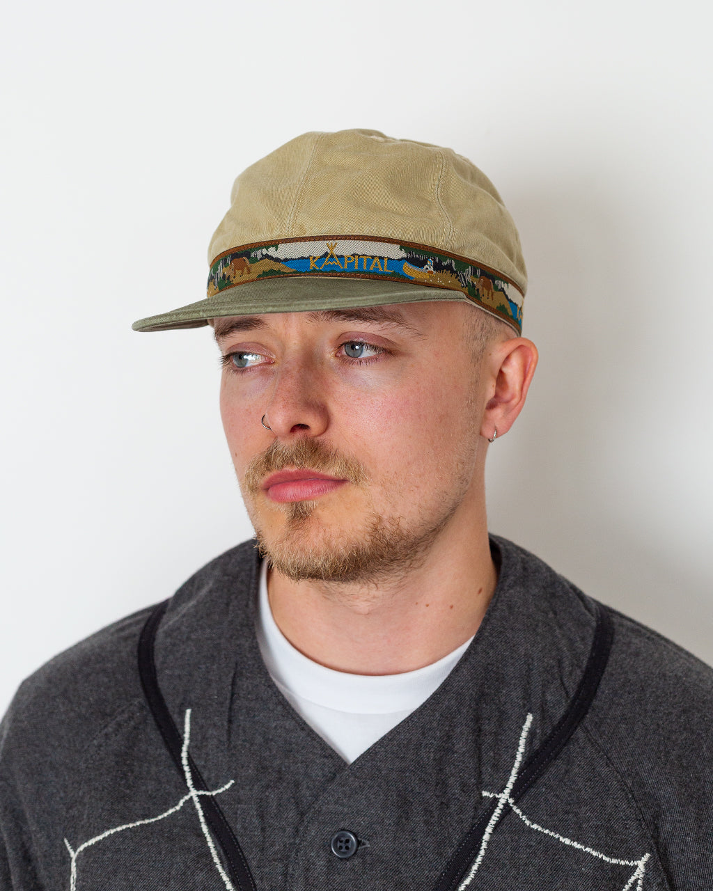 Chino Navajo Boat Cap - Beige/Khaki