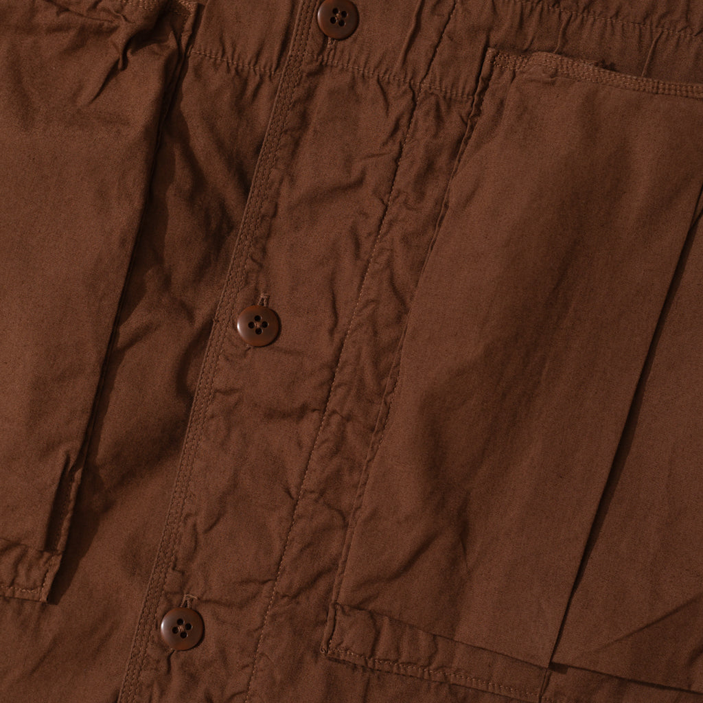 Broad Cloth Anorak Shirt - Brown