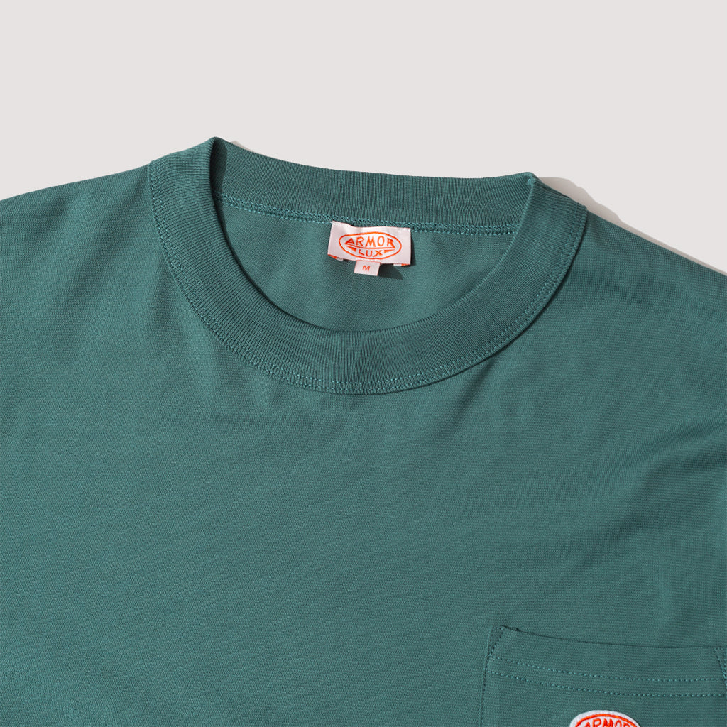 Heritage L/S Tee With Pocket - Silver Pine