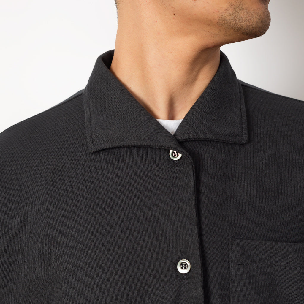 Coral Wide Collar Shirt - Charcoal