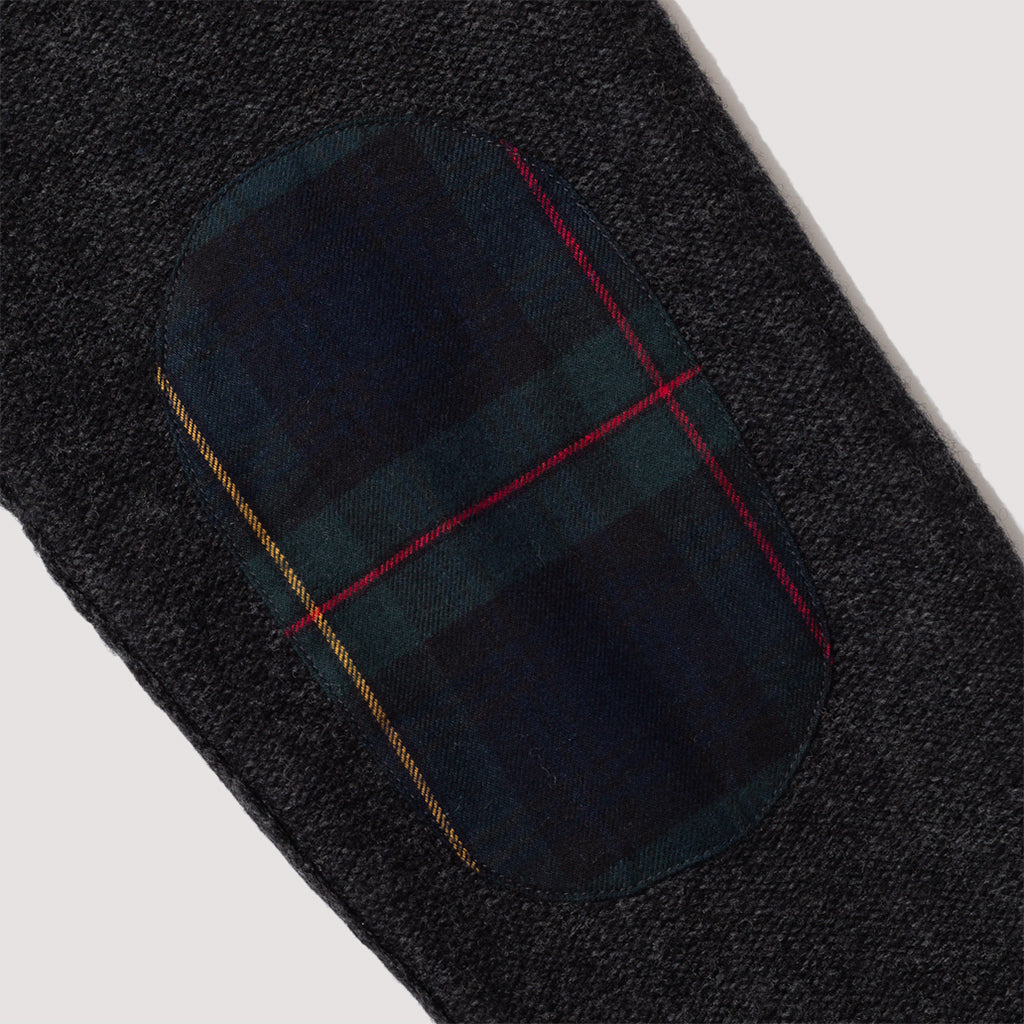 7G Elbow Patch Cardigan - Charcoal