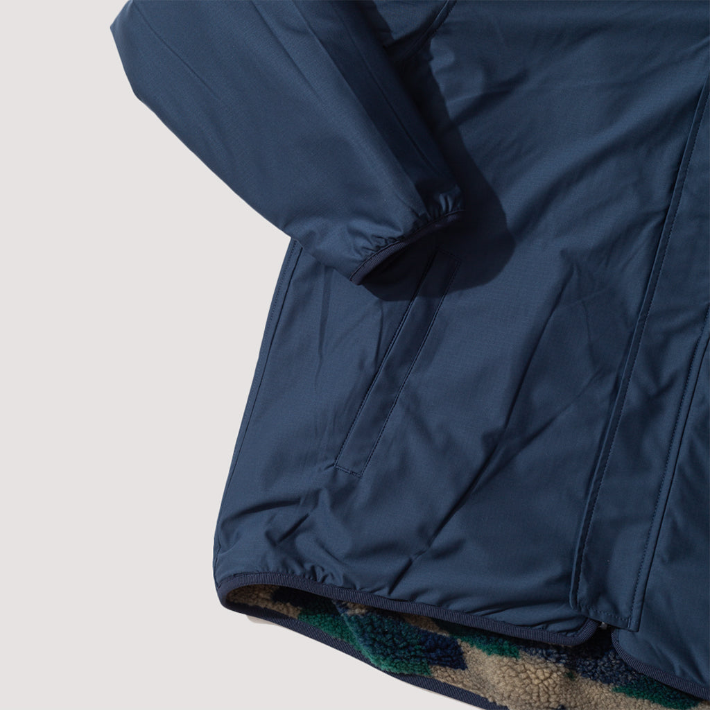 Military Liner Jacquard Boa Fleece - Navy