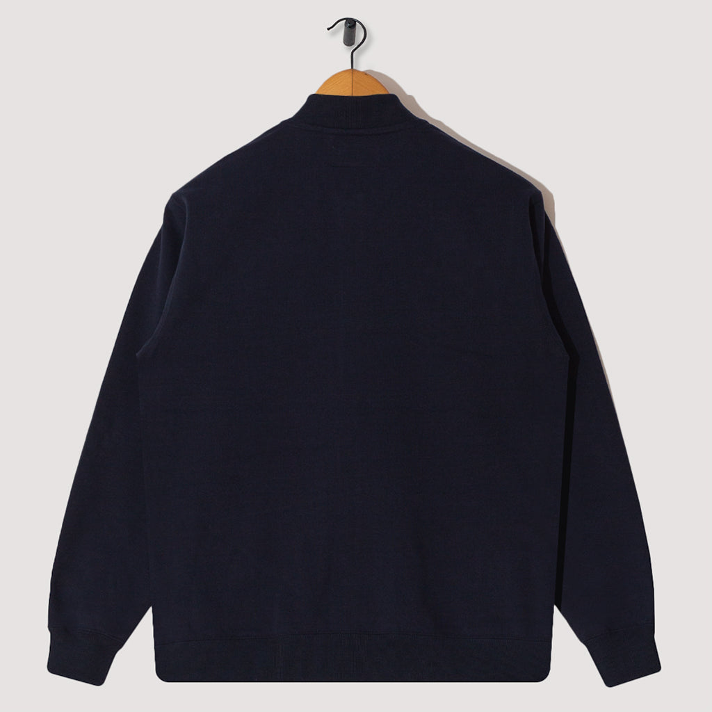 Sweat Zip Cardigan - Navy