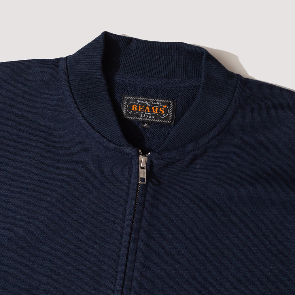 Sweat Zip Cardigan - Navy