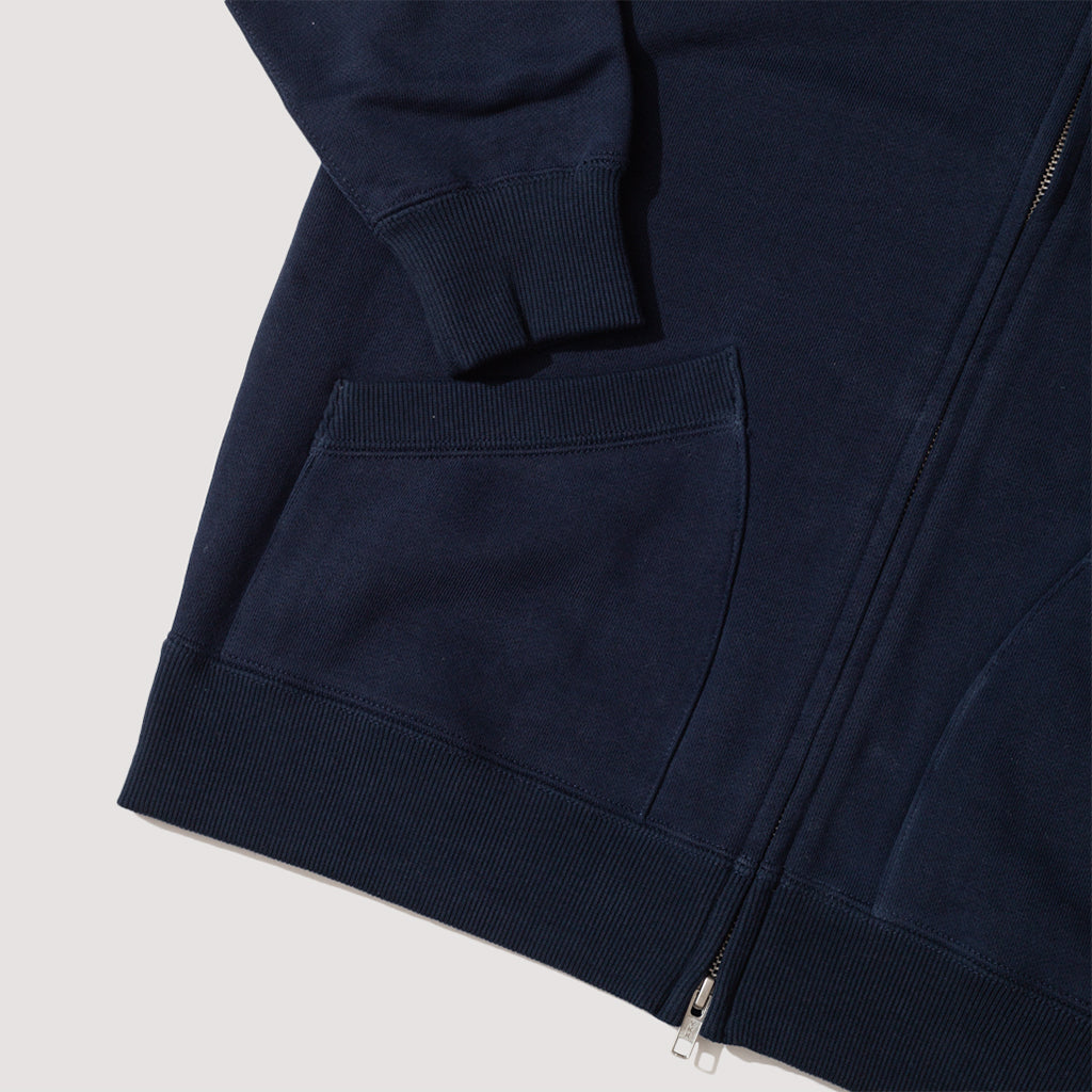 Sweat Zip Cardigan - Navy