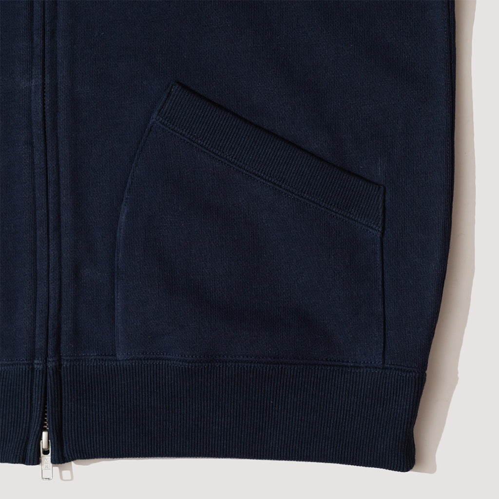 Sweat Zip Cardigan - Navy