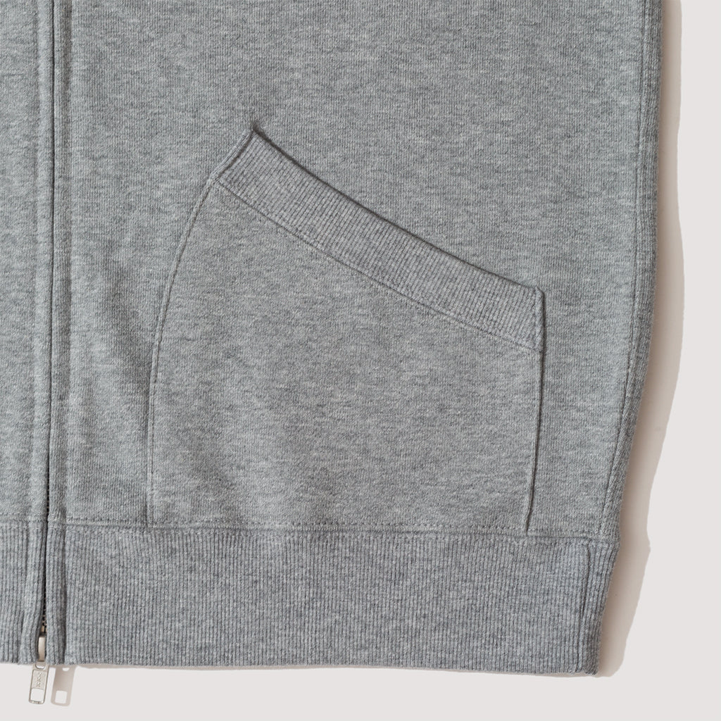 Sweat Zip Cardigan - Grey