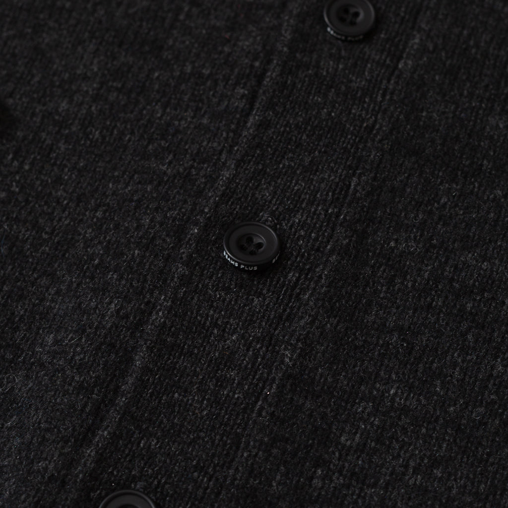 7G Elbow Patch Cardigan - Charcoal