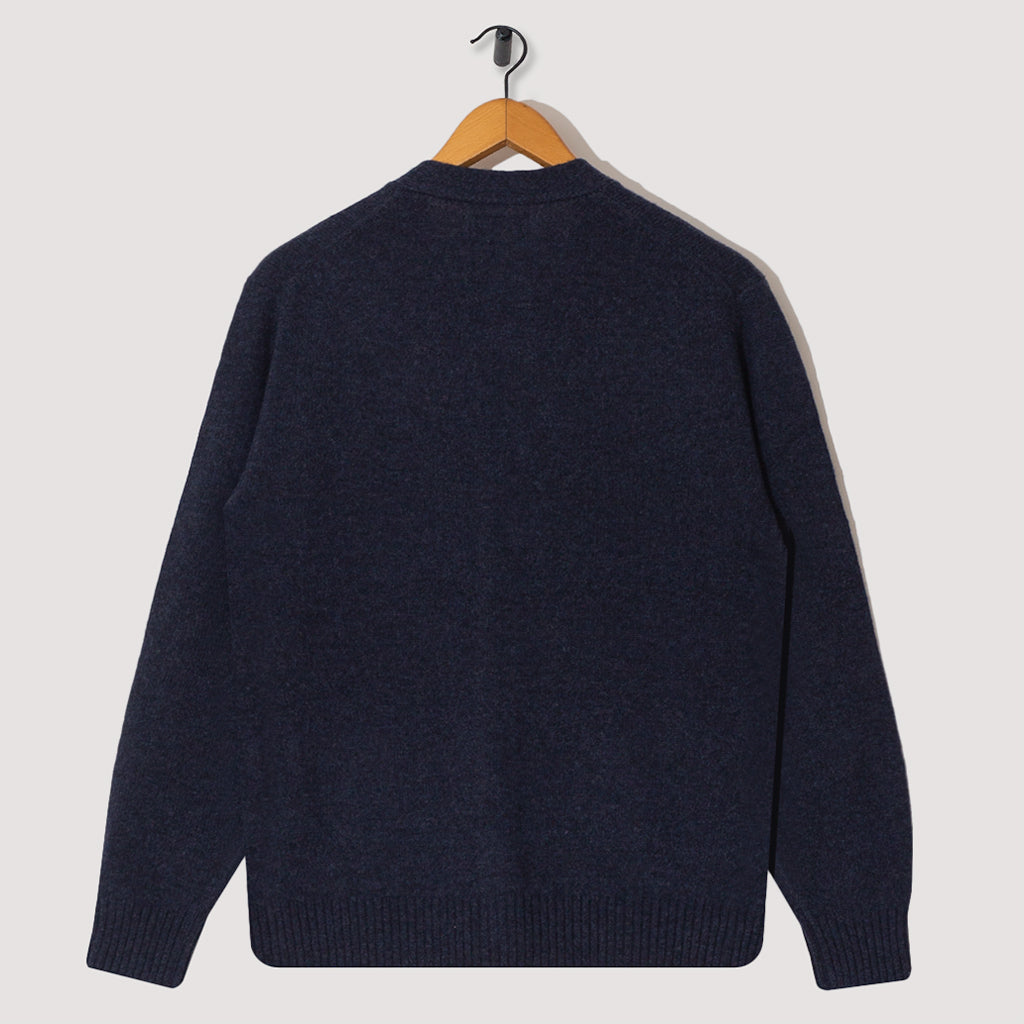 7G Elbow Patch Cardigan - Navy