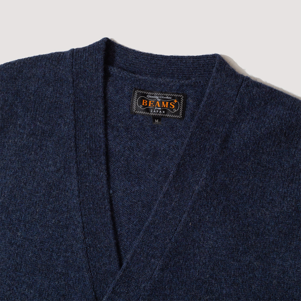 7G Elbow Patch Cardigan - Navy