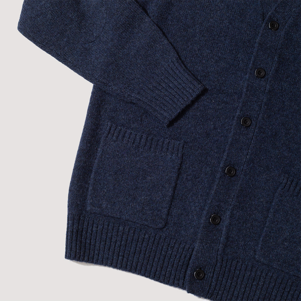 7G Elbow Patch Cardigan - Navy