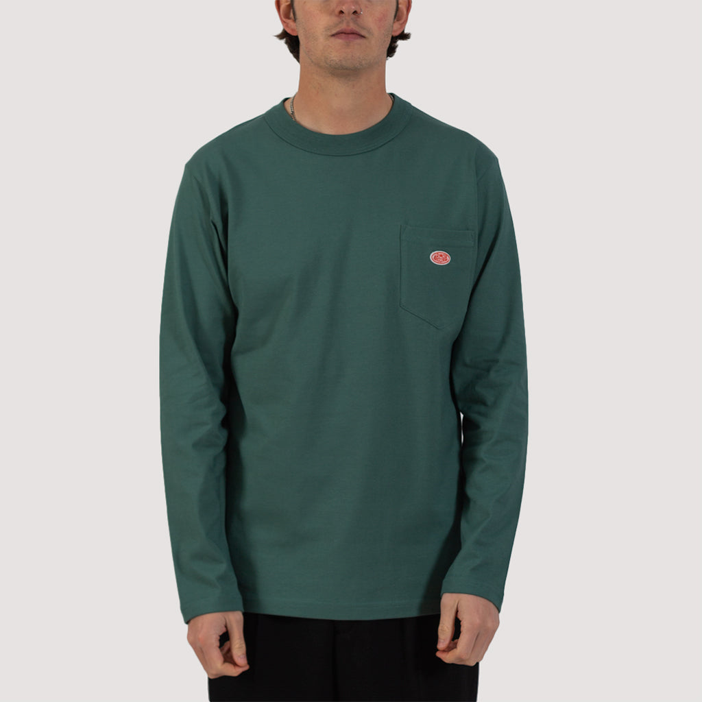 Heritage L/S Tee With Pocket - Silver Pine