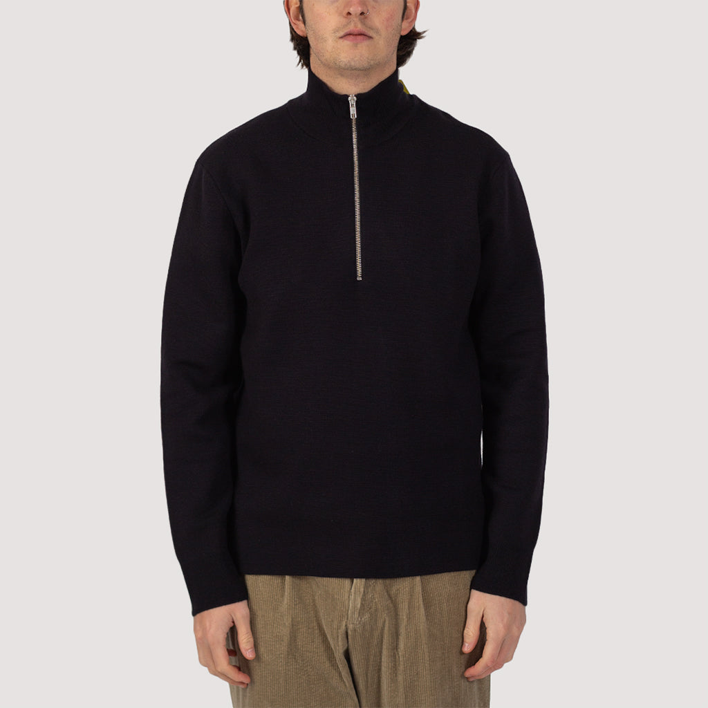 Harald Half Zip - Navy Blue