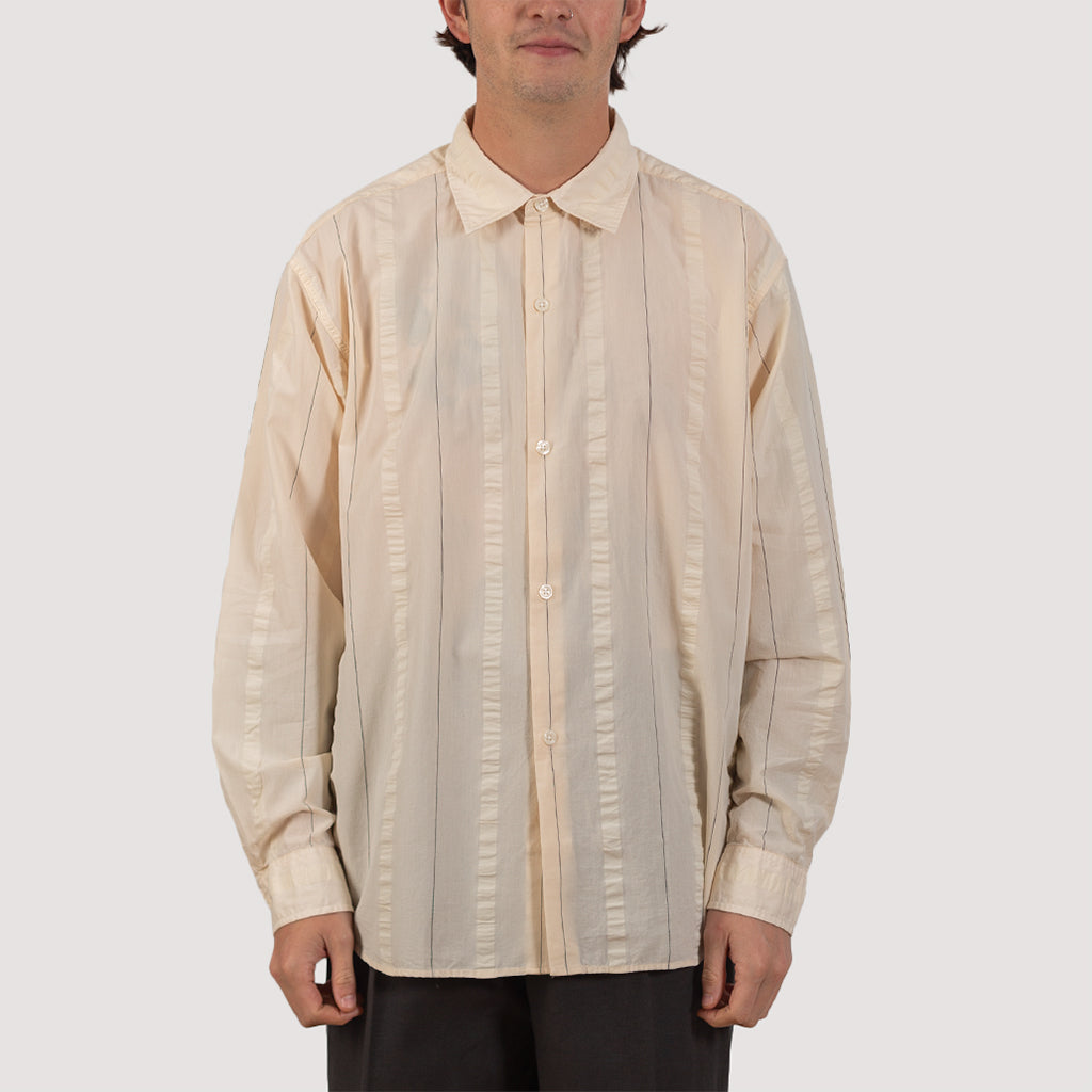 Generous Shirt - Cream Stripe