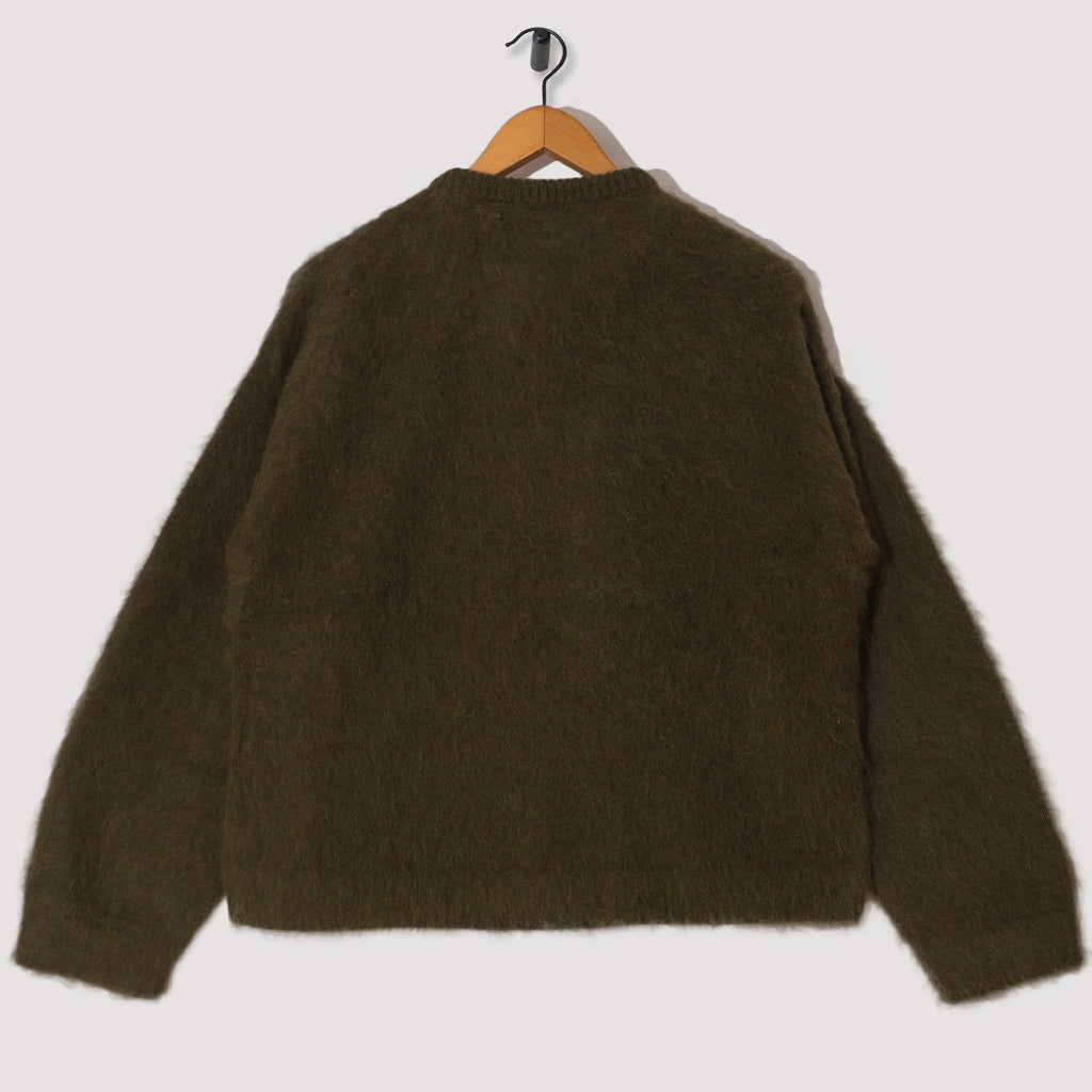 Uni Logo Head Knit Sweater - Olive