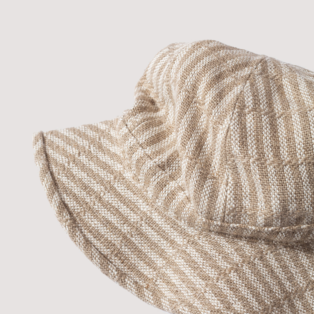 MIL Linen Hat - Natural Hickory Stripe