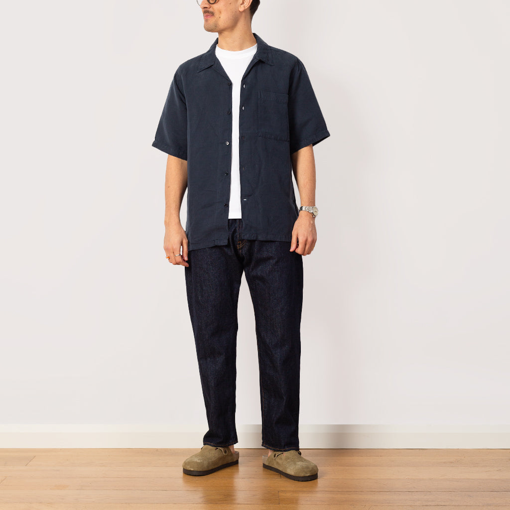 One Wash Loose Ankle Denim - Indigo