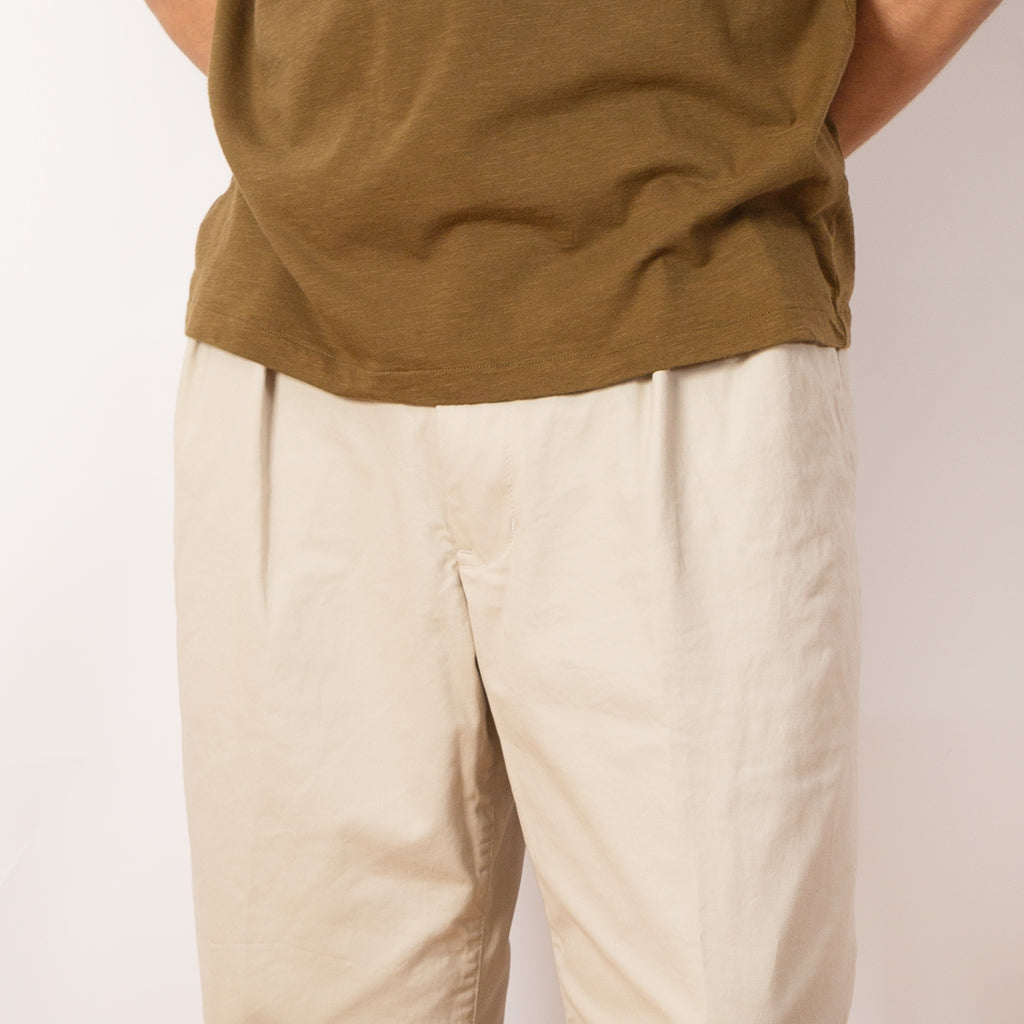 2 Pleat Twill Trouser - Cement