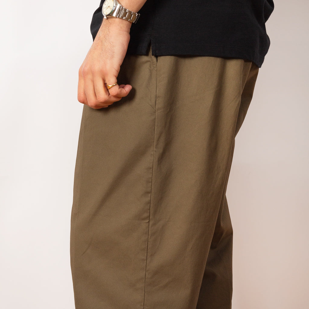 2 Pleat Twill Trouser - Olive