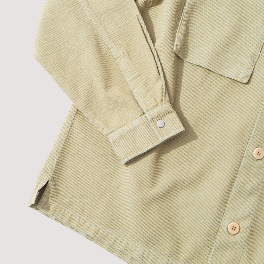 Patch Overshirt - Sage Green Microcheck Cord