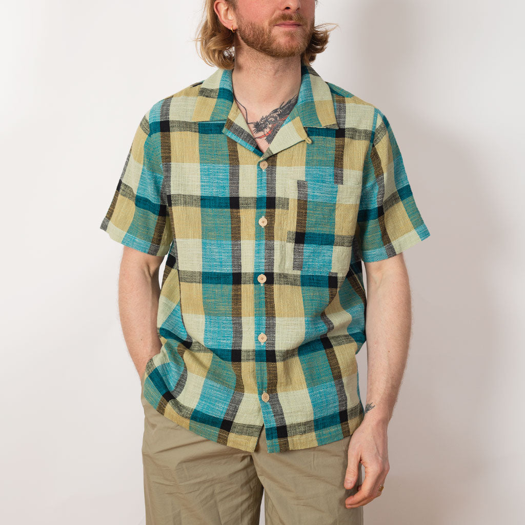Soft Collar S/S Shirt - Multi Gingham Check